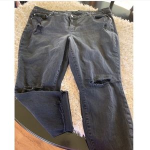 Torrid Black Distressed Skinny Jeans
